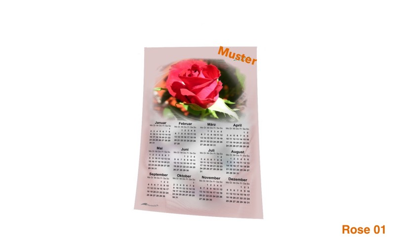 Stoff-Kalender 2024 mit verschiedenen Blumen-Motiven