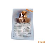 Stoff-Kalender 2024 mit verschiedenen Hunde-Motiven