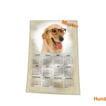 Stoff-Kalender 2025 mit verschiedenen Hunde-Motiven