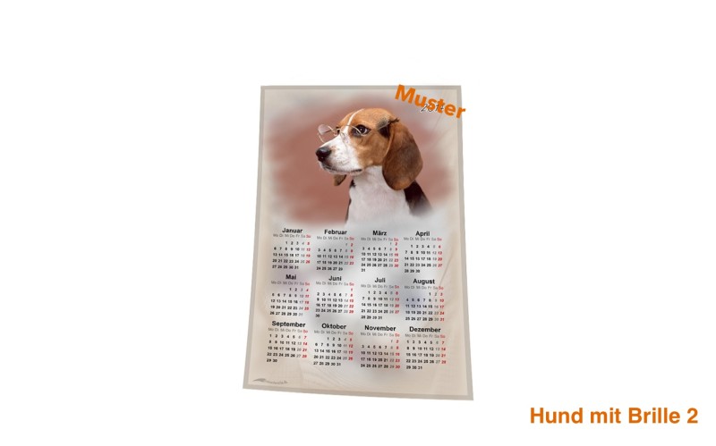 Stoff-Kalender 2025 mit verschiedenen Hunde-Motiven