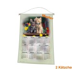 Stoff-Kalender 2024 mit verschiedenen Katzen-Motiven