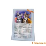 Stoff-Kalender 2025 mit verschiedenen Katzen-Motiven